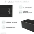 thumbnail image 4 of Voltaire 48" x 32" Right-Hand Drain Alcove Bathtub with Apron in Matte Black, 4 of 8