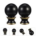 thumbnail image 4 of Mersess 2-Pack Lamp Finial Caps for Lamp Shades, Harp Holder Accessories with Brushed Nickel and Black Finish, 4 of 10