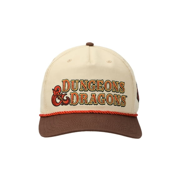 Dungeons & Dragons Red Logo Adult Tan Rope Snapback Hat