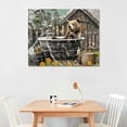 thumbnail image 3 of Nawypu  Funny Bears Wall Art Farmhouse Bathroom Decor Wall Pictures Cute Bear Sitting in Bathtub Canvas Print Painting Rustic Animals Wall Décor for Bathroom Framed Artwork, 3 of 5