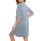 thumbnail image 4 of Camisón de invierno cálido para mujer, camisón de invierno con cremallera y bolsillos, manga 3/4, pijama holgado para mujer, 4 of 8