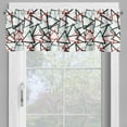 thumbnail image 2 of Ambesonne Grunge Window Valance, Retro Abstract Pattern, 54" X 12", Mint Green Vermilion, 2 of 5