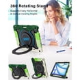 thumbnail image 2 of ROISKIN for iPad Air 11 inch Case (M3 2025/M2 2024)/ Air 6th Generation for Kids with HD Screen Protector, 360 Rotating Kickstand, Shoulder Strap, Pen Holder, Heavy Duty Military Case for iPad Air 11, 2 of 6