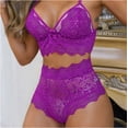 thumbnail image 5 of Conjunto de sujetador de encaje de talla grande para mujer, ropa interior sexy, chaleco sin espalda, conjunto de sujetador con tirantes sexy, 5 of 5