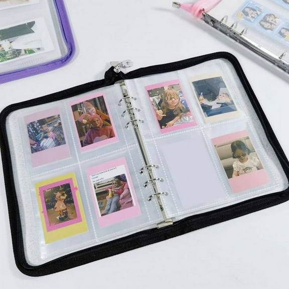 Mini Zippered Album Folder Photo Card Holder Photo Card Collection Album