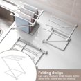 thumbnail image 2 of shiyou-2pcs Folding Hand Towel Stand, Plastic Towel Drying Rack Dish Cloth Drying Rack Mini Towel Rack Bathroom Drying Rack Kitchen Rag Rack for Kitchen Countertop Bathroom, 2 of 4