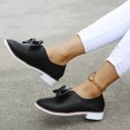 thumbnail image 7 of asdoklhq Womens Slip On Shoes Under $15,Women's Bowknot Hollow Out Middle Heel Platform Comfy Casual Comfortable Single Shoes, 7 of 7