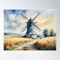 thumbnail image 2 of Dutch Windmill Poster Wall Art, Modern Wall Decor For Living Room Bedroom, 8x12 UNFRAMED, 2 of 3