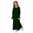 thumbnail image 1 of EnJoCho Robe Abaya pour Filles à Col Ras du Cou, Maxi, Kaftan de Prière pour le Ramadan et la Mosquée, Robe Confortable et Modeste pour Tous les Jours, Fête des Fêtes, Robe pour Enfants, 1 of 4