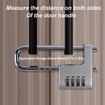 thumbnail image 3 of Cabinet Lock,Combination Padlock,U Shaped Padlock,Stainless Steel Gym Locker Lock Code Long Adjustable Shackle Lock for Outdoor, School, Gym, Sports lockers, Fences (silver-2pcs), 3 of 6