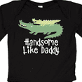 thumbnail image 4 of Inktastic Alligator Handsome Like Daddy Baby Boy Boys Long Sleeve Baby Bodysuit, 4 of 5