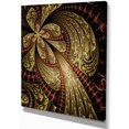 thumbnail image 2 of Fleur Fractale Rouge Marron Symmétrique - Impression sur Toile Florale, 2 of 3