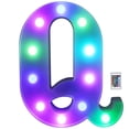 thumbnail image 1 of Luces LED con letras, luz nocturna con forma de marquesina y colorida Q, 1 of 6