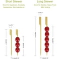 thumbnail image 3 of Premium 4.7 Inch Square Bamboo Paddle Skewers, 3mm Thick, 100 Count, 3 of 5