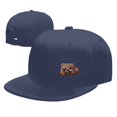 thumbnail image 4 of DouZhe Flat Brim Cap Snapback Hat, Retro Graffiti Racer Prints Adjustable Blue Adult Baseball Cap, 4 of 6