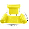 thumbnail image 4 of pitrice Inflatable Floating Row Backrest Inflatable Floating Bed Durable Portable Water Recreation Lounge Chair, 4 of 8
