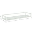 thumbnail image 2 of Kate and Laurel Blex Metal and Glass Wall Shelf, White 24x8x3, 2 of 6