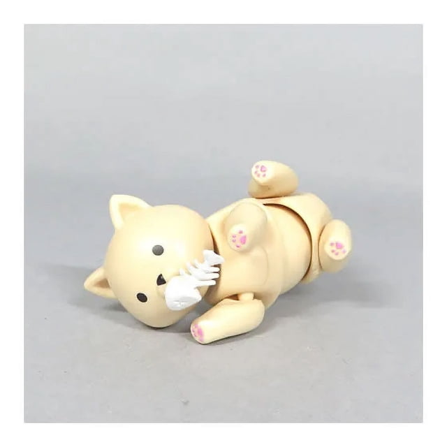 Magnetite Cat Capsule Toy Animal Raccoon Puppet Car Ornaments Eat Fish Tiger Pattern Figure Movable Model Toys