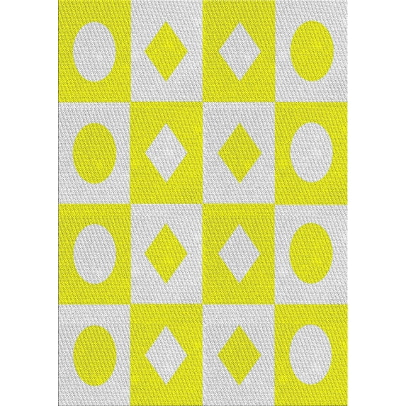 Ahgly Company Indoor Rectangle Patterned Olive Green Novelty Area Rugs, 2' x 4'
