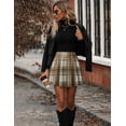 thumbnail image 5 of Zeagoo Women's Skirt Casual Mini Skater Skirt Stretchy High Waist Flared Pleated A Line Basic Versatile Skirt, 5 of 6