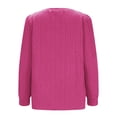 thumbnail image 5 of Lenpel Women's Crew Neck Sweatshirts Casual Puff Long Sleeve Textured Pullover Tops Fashion Fall Winter Clothes, 5 of 6
