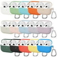 thumbnail image 2 of Silicone Cases For Apple Airpods 3rd generation Protective Shockproof Wireless Earphones Cover With Hook for air pods 3 Box Bags Rice White, 2 of 6