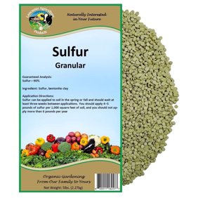 Organic Elemental Sulfur Fertilizer 90% 5 Pounds Acidic Soil Amendment, Hydrangea & Blueberry Fertilizer, Ideal for Garden Soil & Lawn Care - Lancaster Agricultural Products