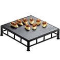 thumbnail image 1 of Cal Mil 1711-3-65 Iron Black Square Riser with Slate Top - 12 x 12 x 3 in., 1 of 1