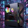 thumbnail image 5 of STGAubron Gaming PC Desktop, AMD Ryzen 5 5500, RX 6500 4G, 16G DDR4, 512G SSD, WiFi 6, BT 5.2, RGB Fan x4, Win 11 Home, 5 of 5