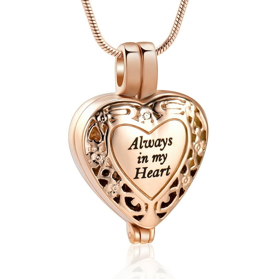 Heart Urn Pendant for Ashes and Chain Cremation Jewelry for Ashes Urn Necklace Lockets for Human Ashes Pet Ashes Holder