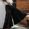 thumbnail image 3 of Joernso Vintage Trousers Skirt Ankle-length Sliced Craft Women Wide Leg Pants Layered Skirt for Outdoor, 3 of 8