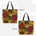 thumbnail image 3 of Vsdgher Sunflower print Tote Bag for Women Shoulder Bag with Zipper Large Shoulder Bag Handle Handbag Portable Washable for Travel, Work, 3 of 8