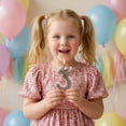 thumbnail image 6 of Birthday Candle Number Pink Glitter with Crown Cartoon Creative Party Cake Topper Decoration, Princess Numeric Candle for Celebration, Sparkling Birthday Cake Decor, 6 of 6