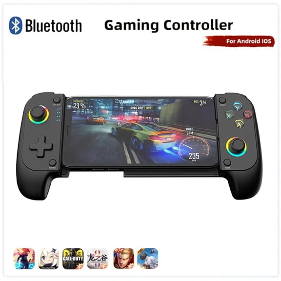 Mobile Game Controller for iPhone and Android with RGB Light,Support Play PS Remote Play,for Cloud and More