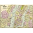 thumbnail image 2 of Watson 32x24 White Modern Wood Framed Museum Art Print Titled - Brooklyn, Jersey City New York - Watson 1891, 2 of 4