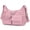 Pink, variant on BadPiggies Nylon Shoulder Bag for Women Waterproof Crossbody Purse Casual Handbag with Adjustable Strap - Pink