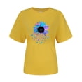 thumbnail image 2 of Hauts pour Femmes Décontractés Été Manches Courtes Col Rond T-Shirts Basiques Chemisiers Chic Décontracté Tunique Simple Confortable T-Shirt Hauts, 2 of 3