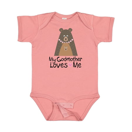 

Inktastic My Godmother Loves Me Godchild Bear Gift Baby Boy or Baby Girl Bodysuit