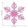 thumbnail image 3 of 12PCS Glowing LED Snowflake Wall Christmas Decor, Holiday Christmas Window Decor, Festive Room Decorations for Home Office Store Display, Bedroom Living Room Wall Art Pink, 3 of 4