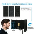 thumbnail image 2 of Tignapoo Professional Microphone Isolation Shield with Pop Filter, Noise Reduction, and Windscreen for Studio-Quality Audio Recording - Black, Foldable Design, 150° Angle, 21cm Stand Height, 2 of 5