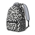 thumbnail image 2 of Black and White Leopard Print Backpack for School, Cute School Bag with Adjustable Shoulder Straps and Padded Back, 15.3"x11"x6.7", 2 of 5