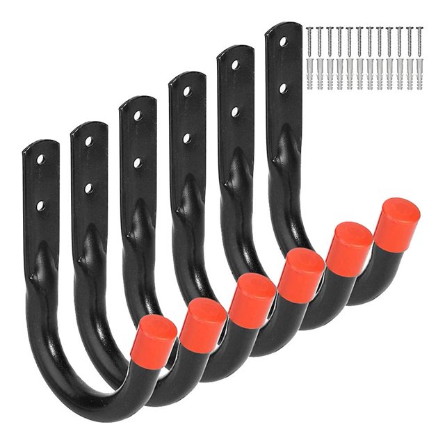 Paquete de 6 ganchos multiusos PENGJJMXG para almacenamiento de garaje