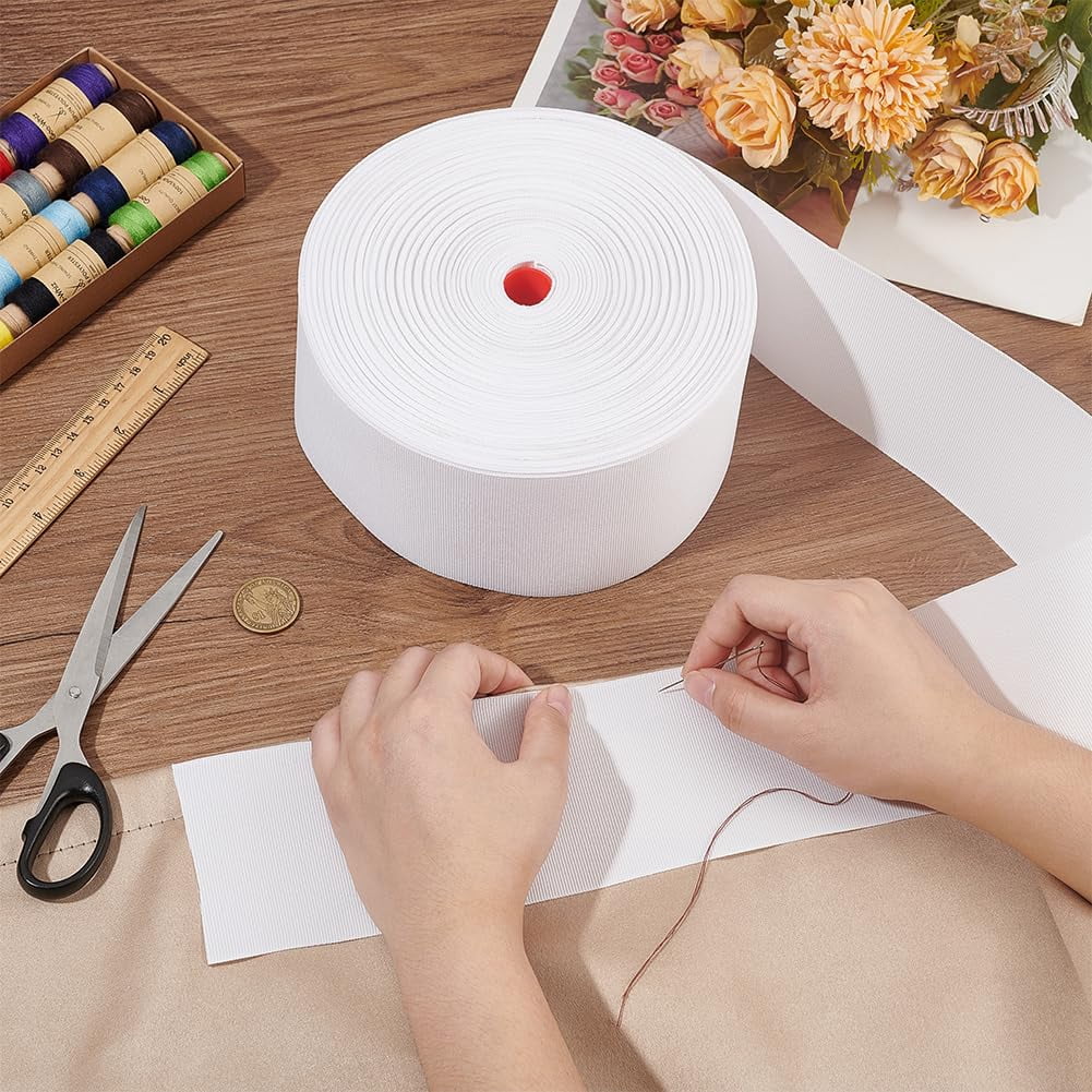 27.3 Yards White Curtain Tape 3.27 Inch Sew-in Curtain Tape Exquisite Curtain Accessory for Curtains DIY Pinch Pleat Curtain and Drapes Hooks DIY White