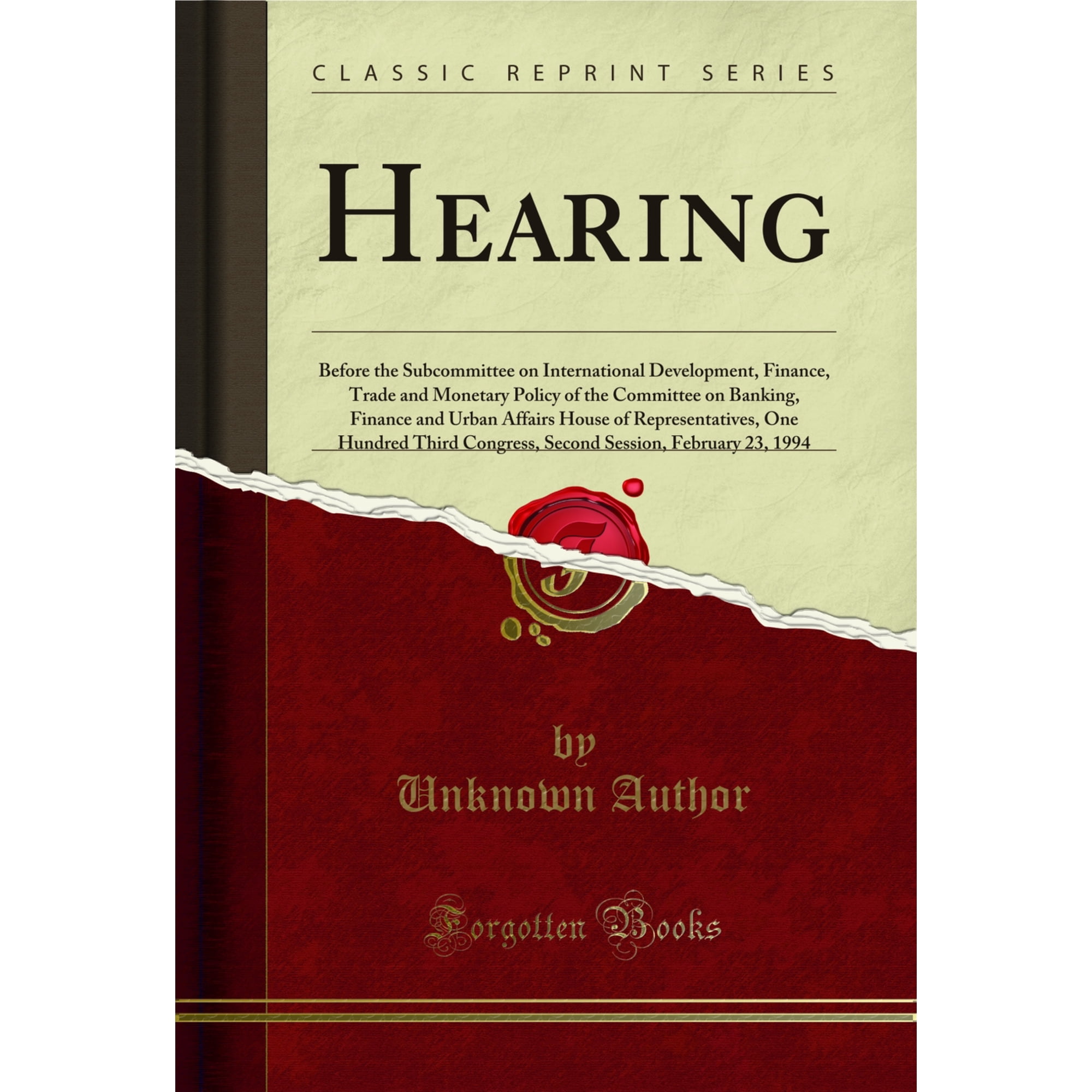 Hearing (Classic Reprint)