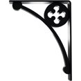 thumbnail image 4 of Ekena Millwork 2"W x 7 1/2"D x 10"H Crawley Wrought Iron Bracket, (Triple center brace), Powder Coated Black, 4 of 7