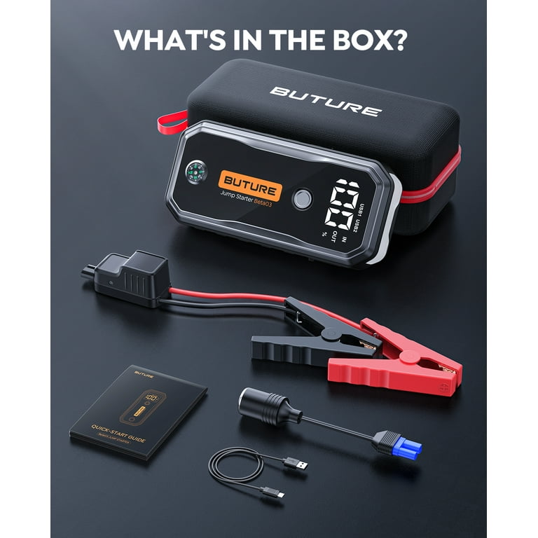 BUTURE 5000A Car Jump Starter (All Gas 10L Diesel) Smart, 55 OFF
