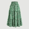 thumbnail image 2 of Abomasnow Maxi Skirts for Women 2025 Summer Fashion Boho Floral Printed Tiered Long Skirt Drawstring Elastic Waist A Line Flowy Pleated Skirts, 2 of 4