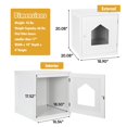 thumbnail image 3 of SONGMY 18.9'' Cat House, White Indoor Pet Crate Litter Box Enclosure, Hidden Litter Box Furniture, 3 of 10
