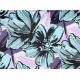 thumbnail image 2 of Zelouf Gignatic Flower On Ity  , Sewing, DIY, Crafts Fabric by the Yard, 649 Violet/surf, 3 Yard, 2 of 2