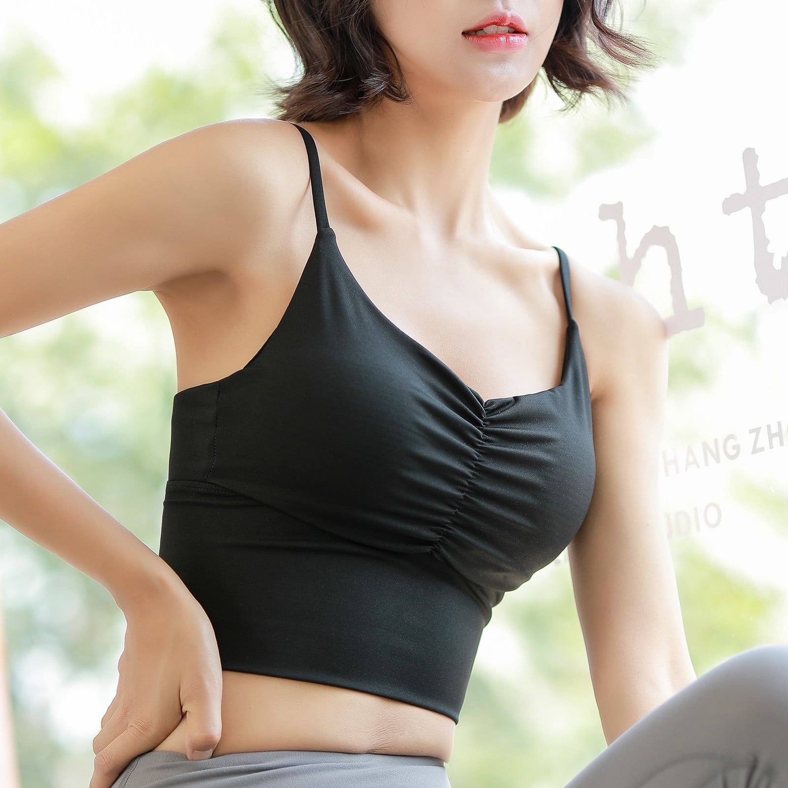 ruched front vest top